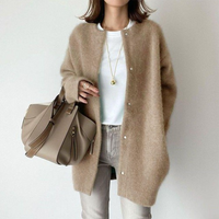 Chloé™ - Eleganter Cashmere Cardigan in Khaki-Braun