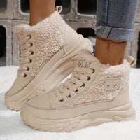 Tilda | Robuste Damen-Winterschuhe mit Fleece in Khaki