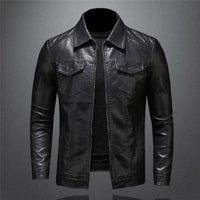 Elias | Herren Casual Biker-Reissverschlussjacke in Schwarz