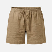 Uwe | Herren Kurze Baumwollhose Tunnelzug – Baumwoll Shorts Herren Sommer in Khaki