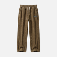 Oskar | Herren Leichte Casual Cordhose Kordelzug Taschen – Cord Hose Herren in Braun