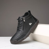 Leni™ - Ergonomische Ledersneaker in Schwarz
