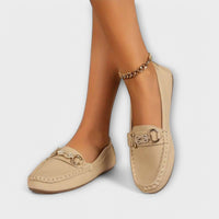 Elena | Edle Loafer für stilvolle Frauen in Khaki
