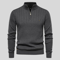 Max | Stilvoller Herrenpullover aus hochwertigem Strick in Grau