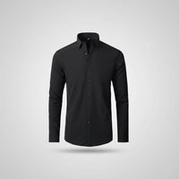 Herren Langarmshirt Baumwolle Jeden Anlass in Schwarz