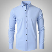 Herren Langarmshirt Baumwolle Jeden Anlass in Hellblau