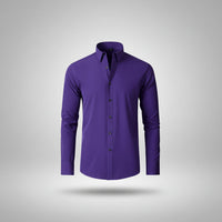 Herren Langarmshirt Baumwolle Jeden Anlass in LIla