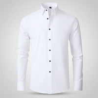 Herren Langarmshirt Baumwolle Jeden Anlass in Weiß