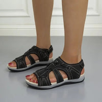 Damen Sandalen Orthopädischen Riemen Sommer in Schwarz