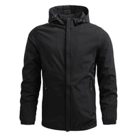 Leon | Elegante winddichte Herrenjacke in Schwarz