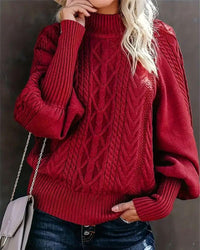 Clara | Eleganter Strickpullover Damen komfortabel in Rot