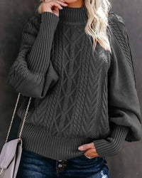 Clara | Eleganter Strickpullover Damen komfortabel in Dunkelgrau