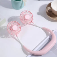 Nackenventilator Kühlung Tragbarer USB Halsventilator in Rosa