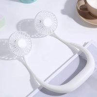 Nackenventilator Kühlung Tragbarer USB Halsventilator in Weiß
