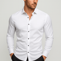 Benjamin | Herren Slim Fit Stretchhemd in Weiß