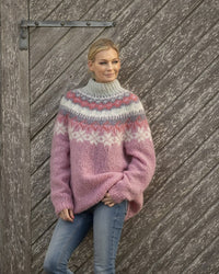 PANDORE -  Hinreißender gemusterter Pullover in Rosa