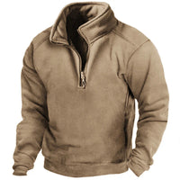 Fred™ - Eleganter Fleecepullover in Khaki