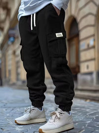 Elias - Jogginghose Aus Kord Mit Kordelzug Der Taille in Schwarz