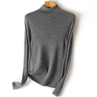 Damen Leichter Feinstrick-Rollkragenpullover mit fließender Passform Nord Taschen in Zinnbleigrau