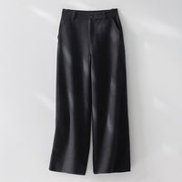 Damen Weite Wollhose mit hohem Bund und Taschen Nord Taschen in Grau