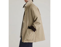 Damen Stilvolle Übergangsjacke mit praktischem Kragen und großen Taschen Nord Taschen in Hellkhaki