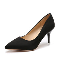 Damen nan spitze Court-Pumps mit schlankem Stilettoabsatz und gepolsterter Komfortinnensohle in Schwarz
