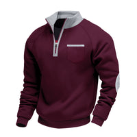 Julian | Herrenpullover modern sportlich und locker in Bordeaux