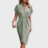 Dana™ - Midi-Kleid mit Schleife in Hellgrün