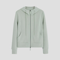 Damen Kapuzen-Performance-Zipjacke mit Reißverschluss und seitlichen Eingriffstaschen Nord Taschen in Wellengrün Oberteil