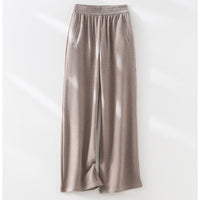 Damen weite Lounge-Hose mit elastischem Bund und Eingrifftaschen Nord Taschen in Khaki (Hose)