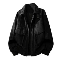 Herren Field-Bomberjacke mit Pattentaschen und Rippbündchen in Schwarz