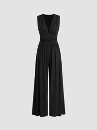 Laila | Chicer ärmelloser Jumpsuit in Schwarz