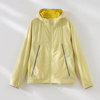 Herren leichte wind- und wasserabweisende Kapuzenjacke mit Fleece‑Innenfutter und Frontreißverschluss Nord Taschen in Sonnengelb