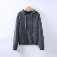 Athena Cashmere Hoodie in Grau