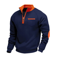 Julian | Herrenpullover modern sportlich und locker in Marineblau