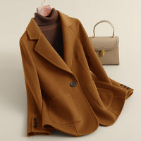 Rennly Wool Blazer Jacket in Braun