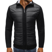 Herren Steppjacke mit langen Ärmeln in Schwarz