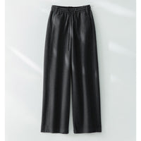 Damen Weite Komfort-Strickhose mit Gummibund und Tunnelzug Nord Taschen in Dunkelgrau