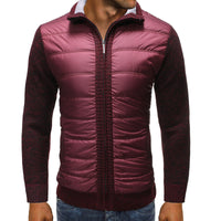 Herren Steppjacke mit langen Ärmeln in Weinrot