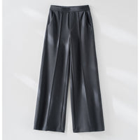 Damen Weite Palazzo-Hose aus Ponte-Jersey mit elastischem Komfortbund und Bügelfalte Nord Taschen in Felsgrau