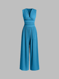 Laila | Chicer ärmelloser Jumpsuit in Blau
