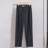 Damen Leichte Stoffhose mit elastischem Bund, Bundfalten und geradem Bein Nord Taschen in Grau