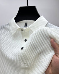Herren Polo Moderne Stil Atmungsaktiv für den Sommer – Elegantes und Entspanntes Aussehen in Weiß