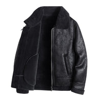Aurell Nordic Shearling Jacket in Schwarz