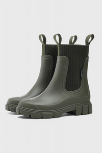 Amelia | Wasserabweisend Wasserdicht Chelsea-Stiefel in Grün