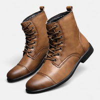 Waltherhaus präsentiert: Elias™ | Stilvolle Herrenstiefel aus hochwertigem Kunstleder in Braun