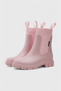 Amelia | Wasserabweisend Wasserdicht Chelsea-Stiefel in Rosé