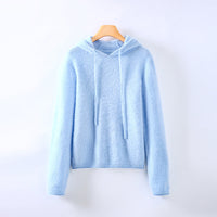 Athena Cashmere Hoodie in Himmelblau