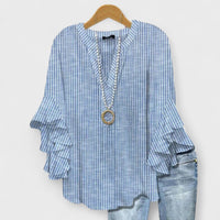 Lea | Damen Schleifen Bluse – Bluse mit Schleife Feminin Sommer 2026 in Blau