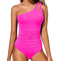 Grace - Ein-Schulter Badeanzug in Fuchsia